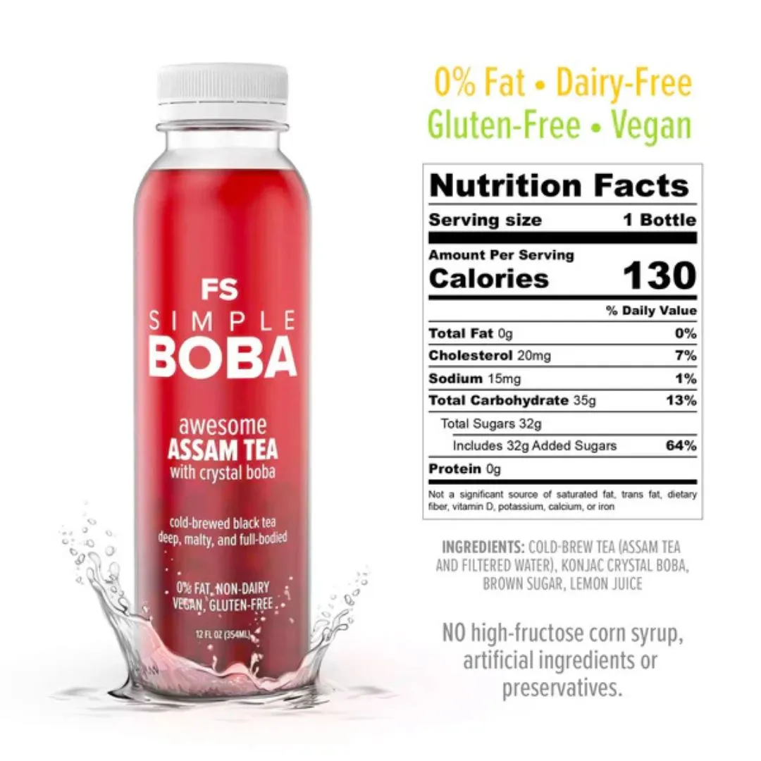 Awesome Assam Black Tea + Crystal Boba (6-Pack)