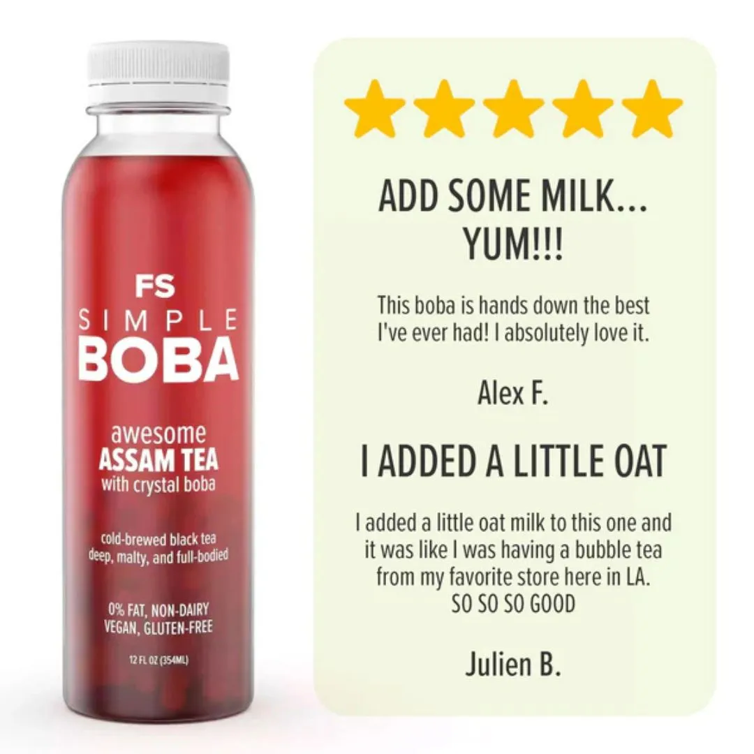 Awesome Assam Black Tea + Crystal Boba (6-Pack)