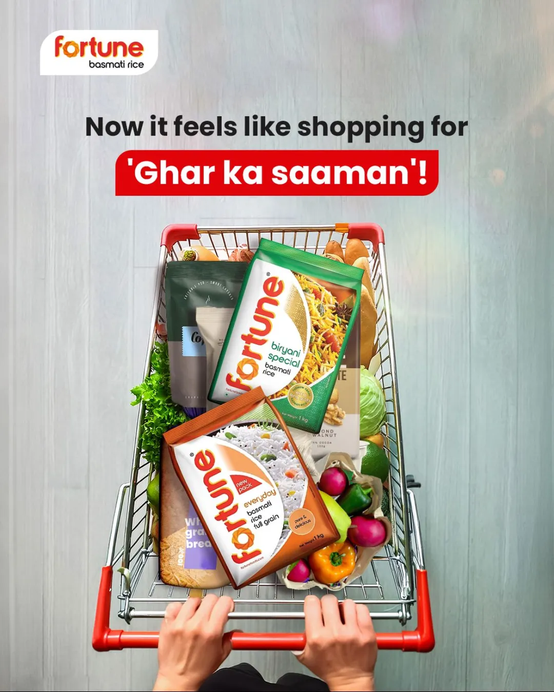 Fortune Biryani Special Rice in 40 lbs box (10 lbs x4 bags)