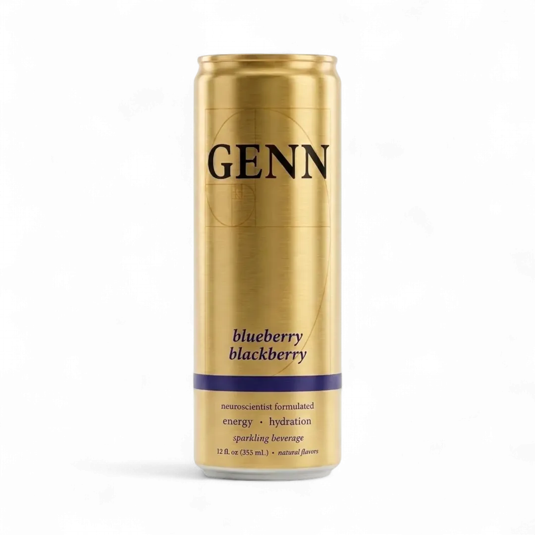 GENN Energy & Hydration Sparkling Beverage - Blueberry Blackberry - 12 Pack