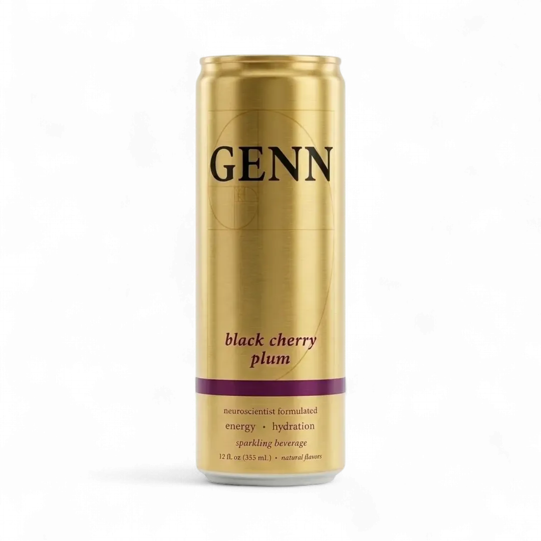 GENN Energy & Hydration Sparkling Beverage - Black Cherry Plum - 12 Pack