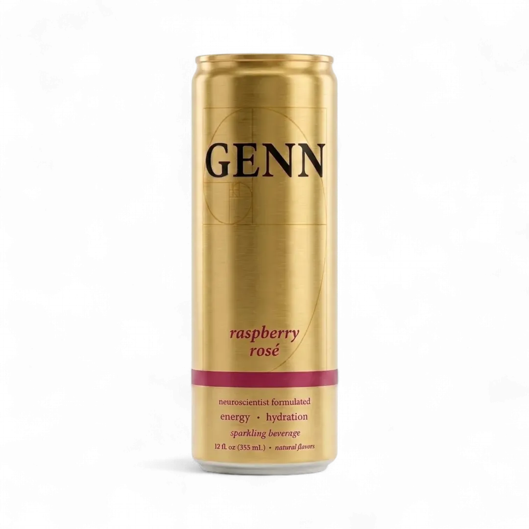 GENN Energy & Hydration Sparkling Beverage - Raspberry Rosé - 12 Pack