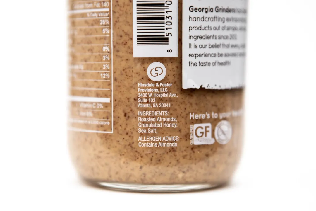 Georgia Grinders Honey Roasted Almond Butter