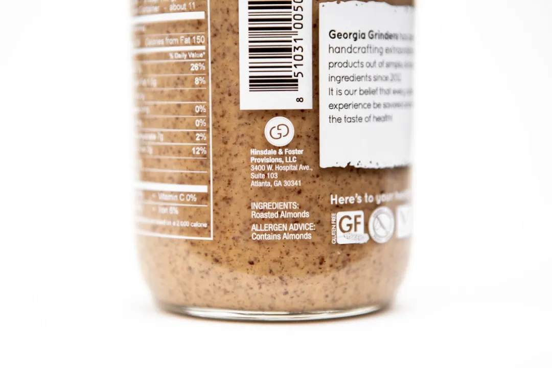 Georgia Grinders Salt Free Almond Butter