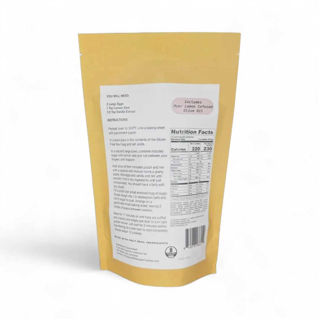 Gluten Free Olive Oil Lemon Scratch Cookie Mix w/ Olive Oil