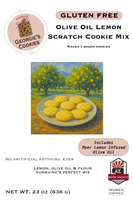Gluten Free Olive Oil Lemon Scratch Cookie Mix w/ Olive Oil