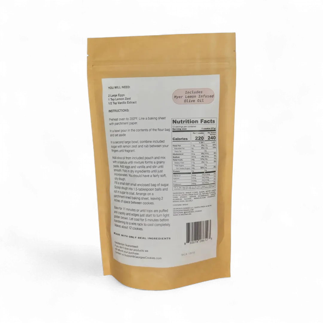 Olive Oil Lemon Scratch Cookie Mix with Olive Oil Included