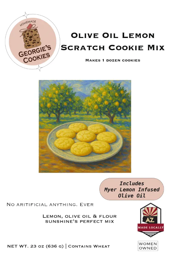 Olive Oil Lemon Scratch Cookie Mix with Olive Oil Included