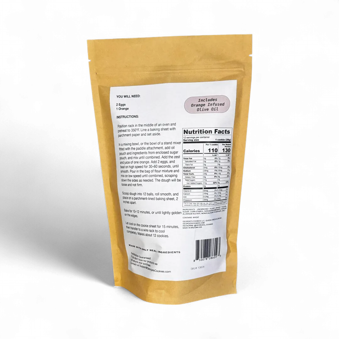 Olive Oil Orange Scratch Cookie Mix with Olive Oil Included