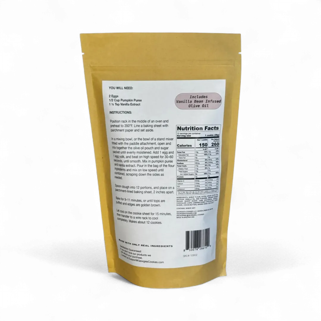 Olive Oil Pumpkin Chocolate Chip Scratch Cookie Mix w/ Olive Oil