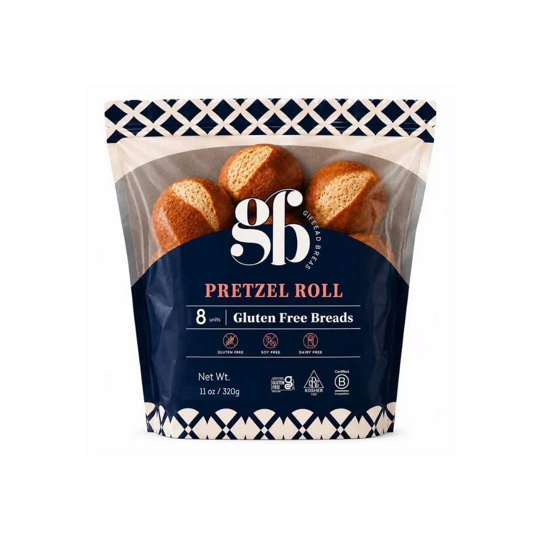 Gluten-Free Pretzel Rolls – Artisan, Dairy-Free, 8-Pack
