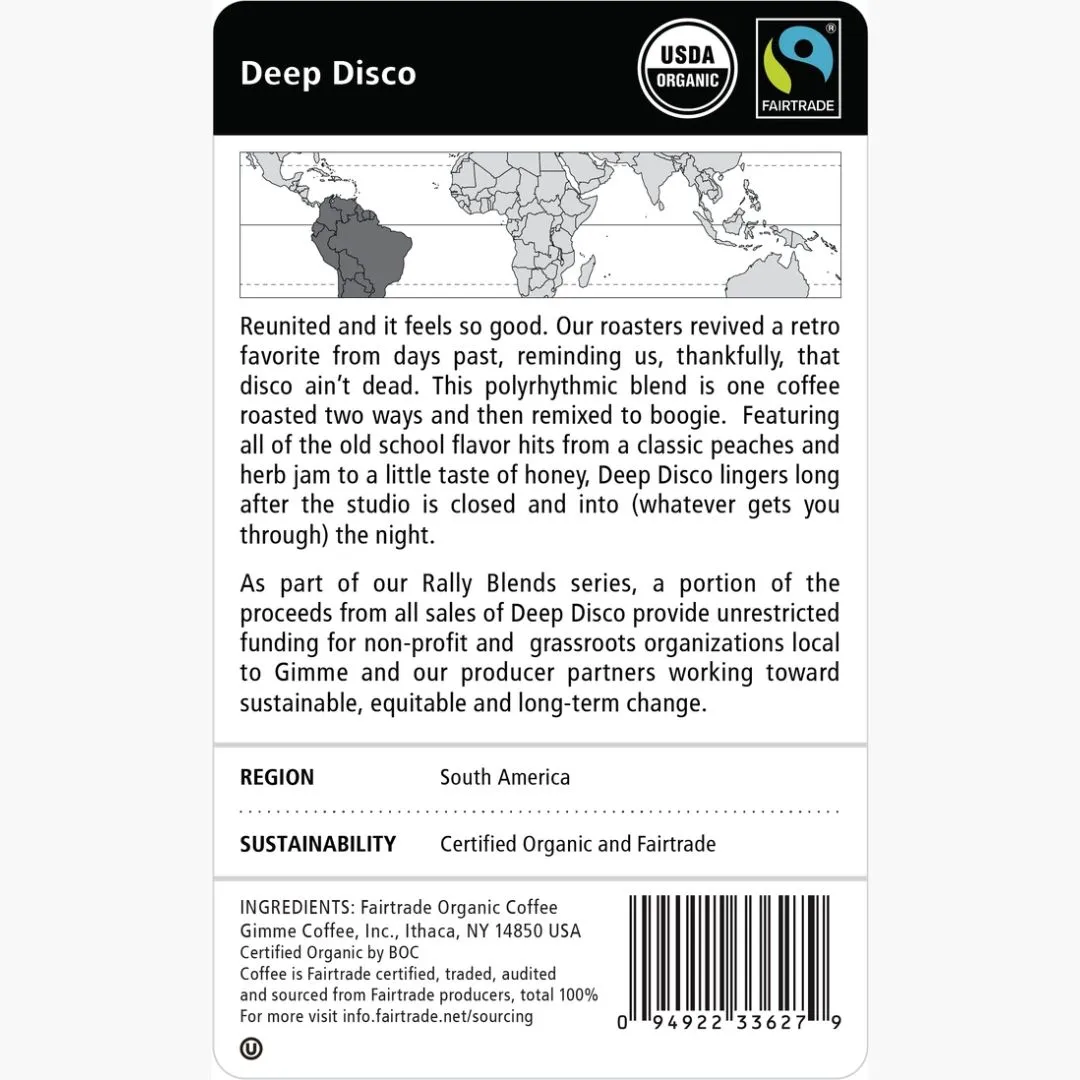 Gimme! Coffee - Deep Disco (Fairtrade Organic) (12 oz)