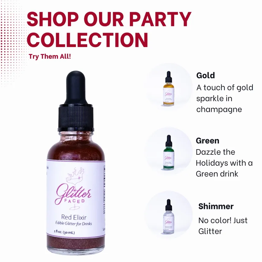 Red - Edible Glitter For Drinks