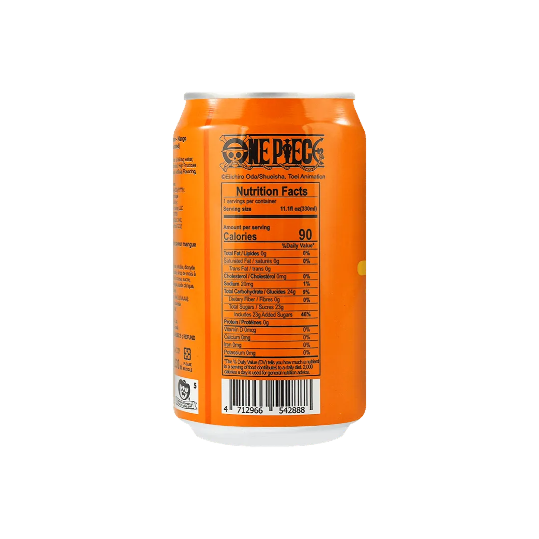 One Piece Nami Mango Flavor Soda 330ml (Taiwan)