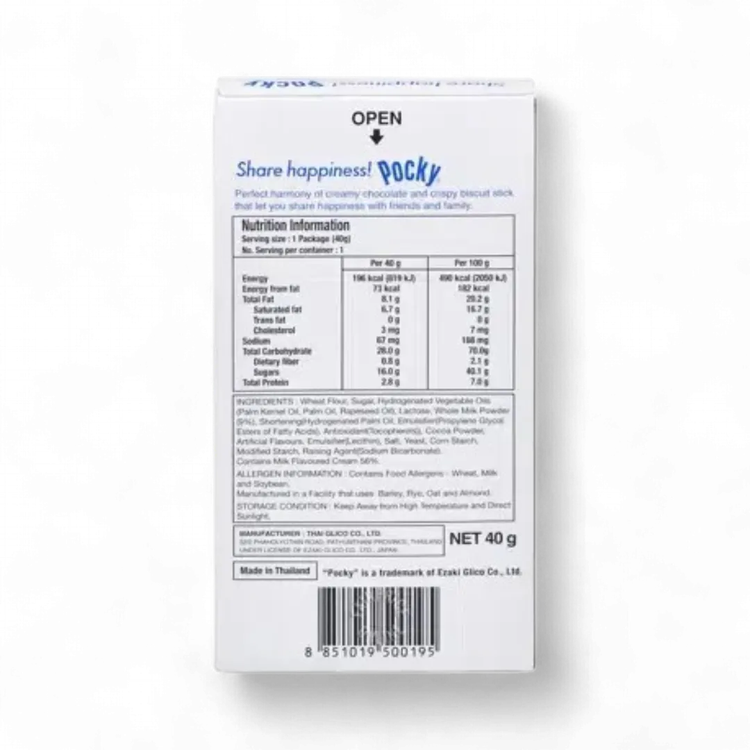 Pocky Cookies & Cream Biscuit Sticks 40g (Thailand)