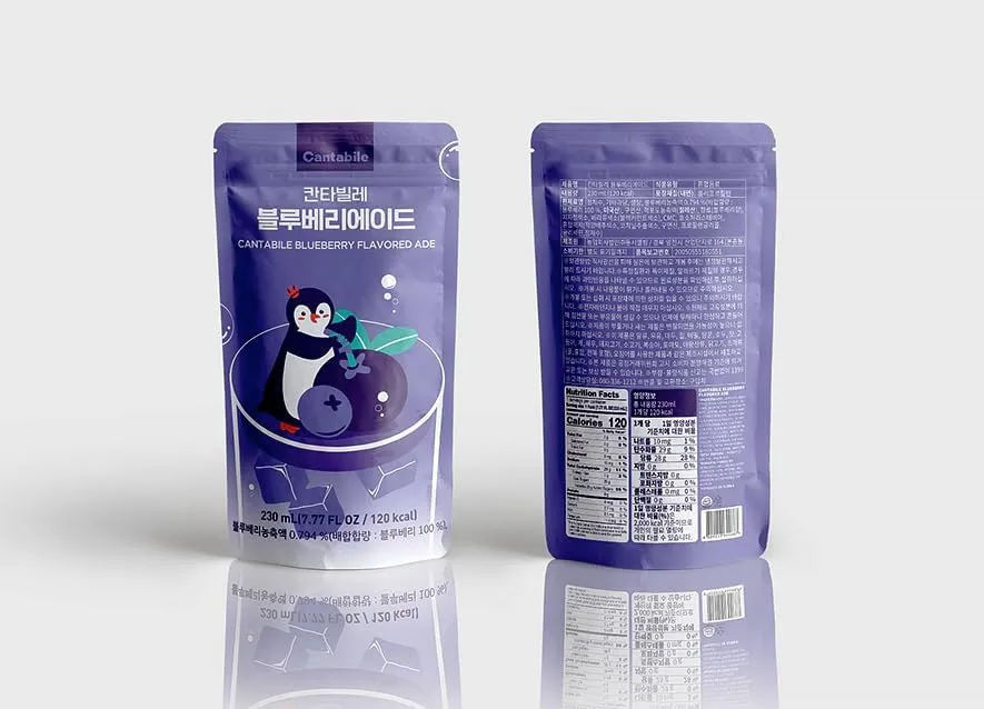 Cantabile Blueberry Ade Pouch Drink 230ml (Korea)