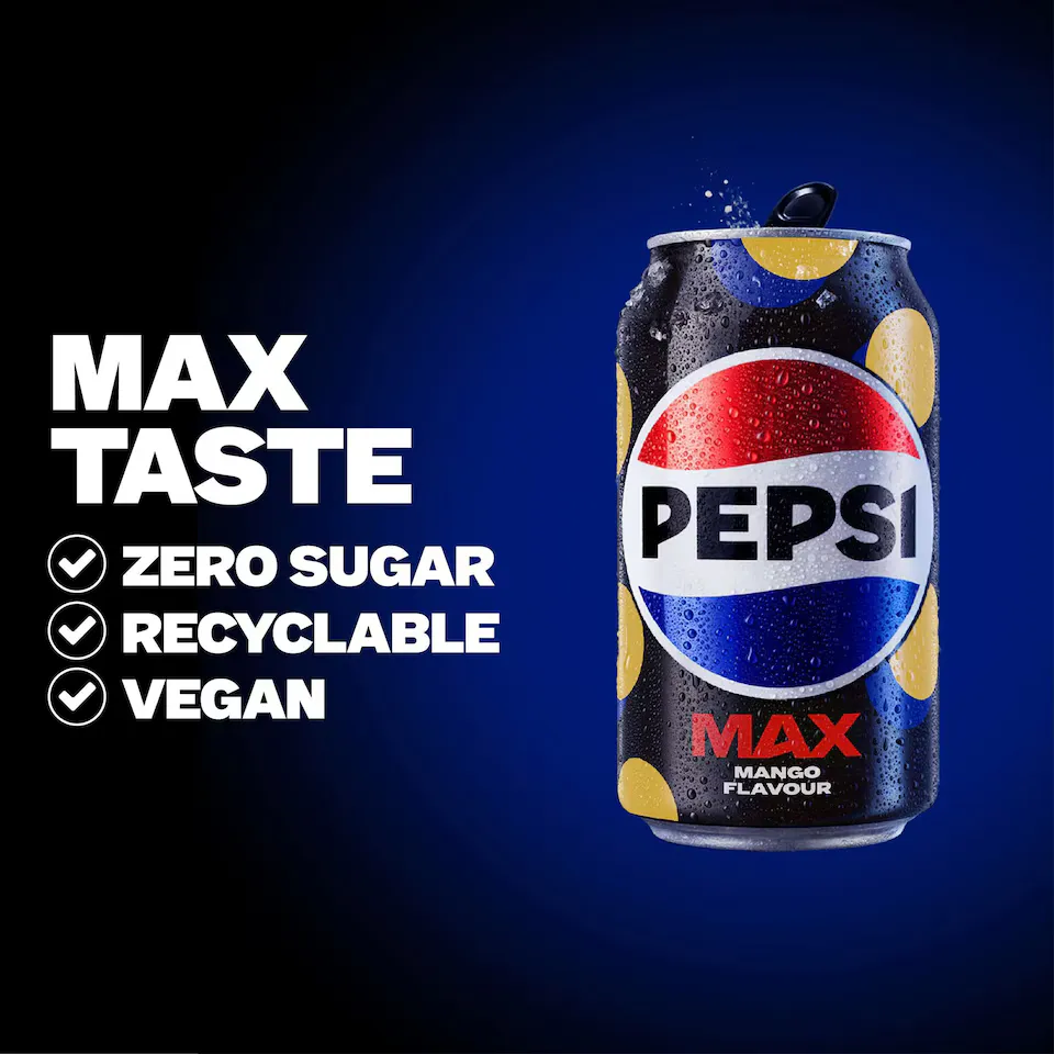 Pepsi Max Lemon No Sugar 330ml (European)