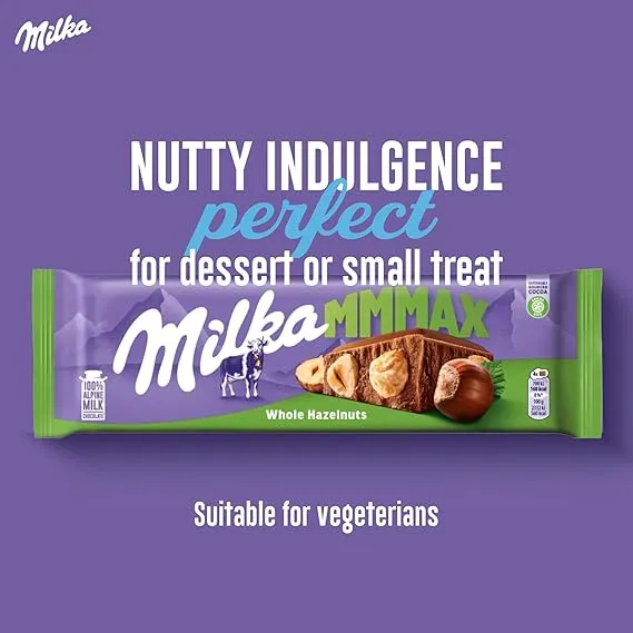 Milka Max Whole Hazelnuts 250g (Switzerland)