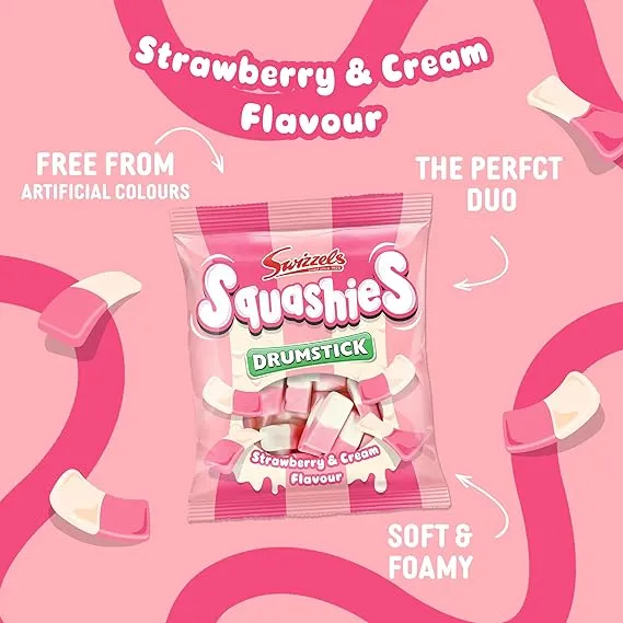 Swizzels Squashies Strawberry & Cream 120g (UK)