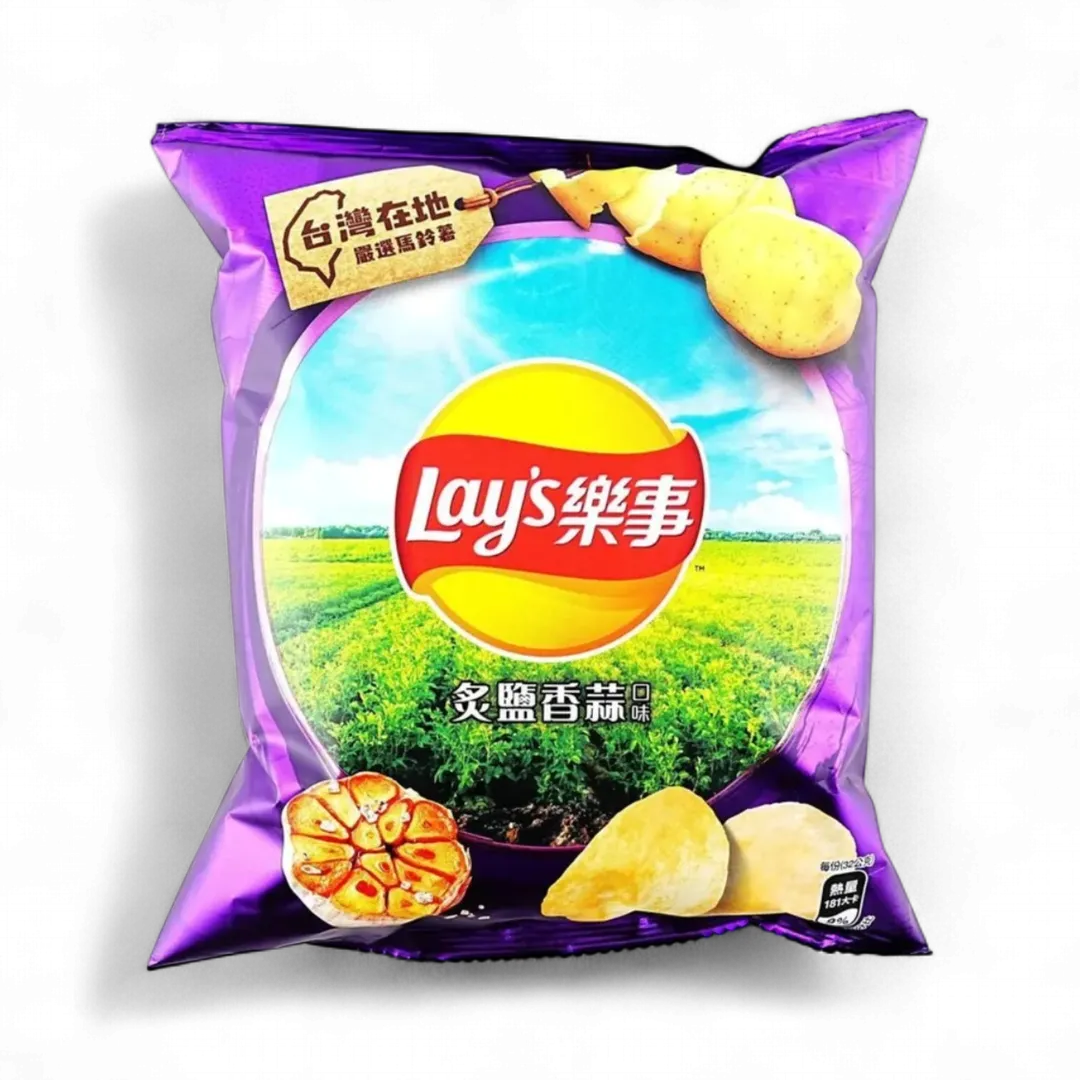 Lays Chips Roasted Garlic & Salt Flavor 32g (Taiwan)