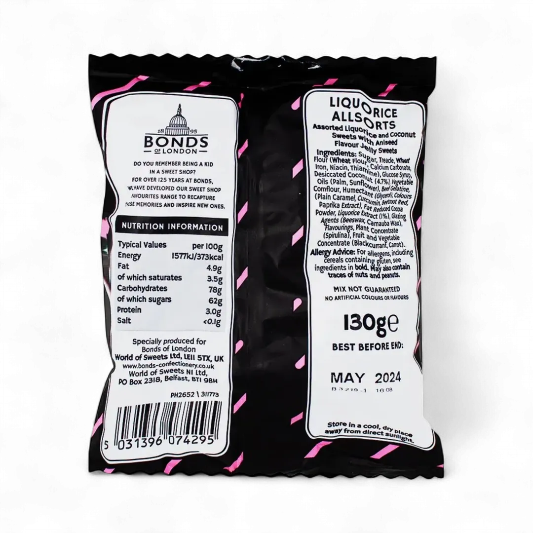 Bonds Liquorice Allsorts 130g (UK)