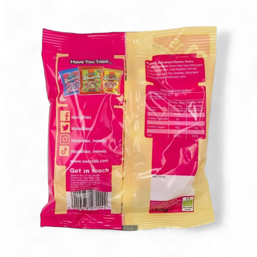 Swizzels Drumstick Squashies Rhubarb & Custard 120g (UK)