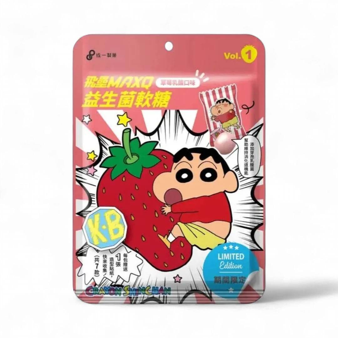 Feilei MaxQ Chew Strawberry Candy 60g x Crayon Shin-chan (Taiwan)