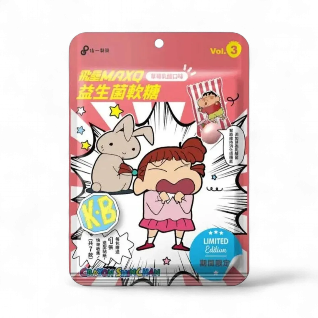 Feilei MaxQ Chew Strawberry Candy 60g x Crayon Shin-chan (Taiwan)