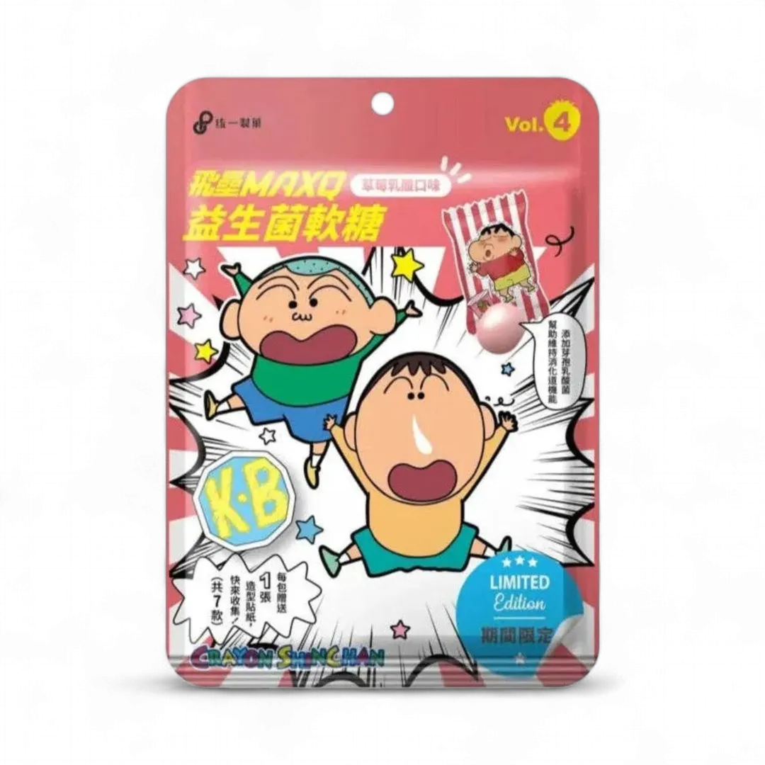 Feilei MaxQ Chew Strawberry Candy 60g x Crayon Shin-chan (Taiwan)