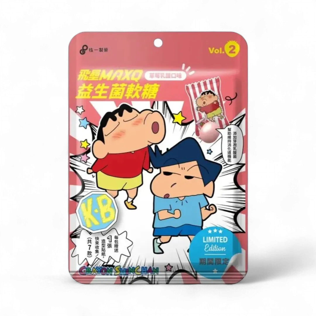 Feilei MaxQ Chew Strawberry Candy 60g x Crayon Shin-chan (Taiwan)