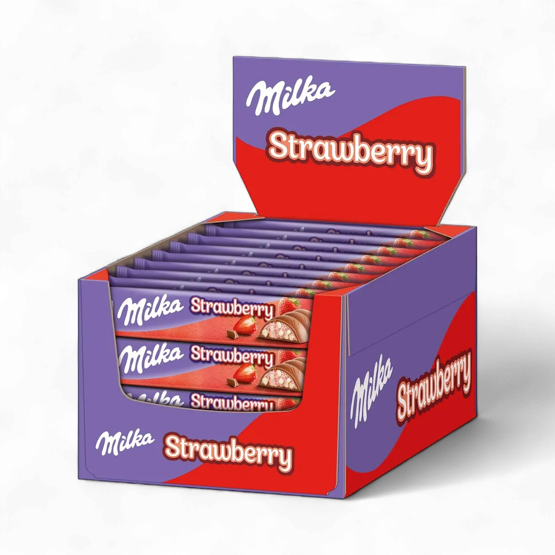 Milka Strawberry Box of 36 x 36.5g (Switzerland)