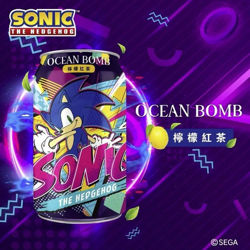 Ocean Bomb Sonic The Hedgehog Lemon Tea 330ml (Taiwan)