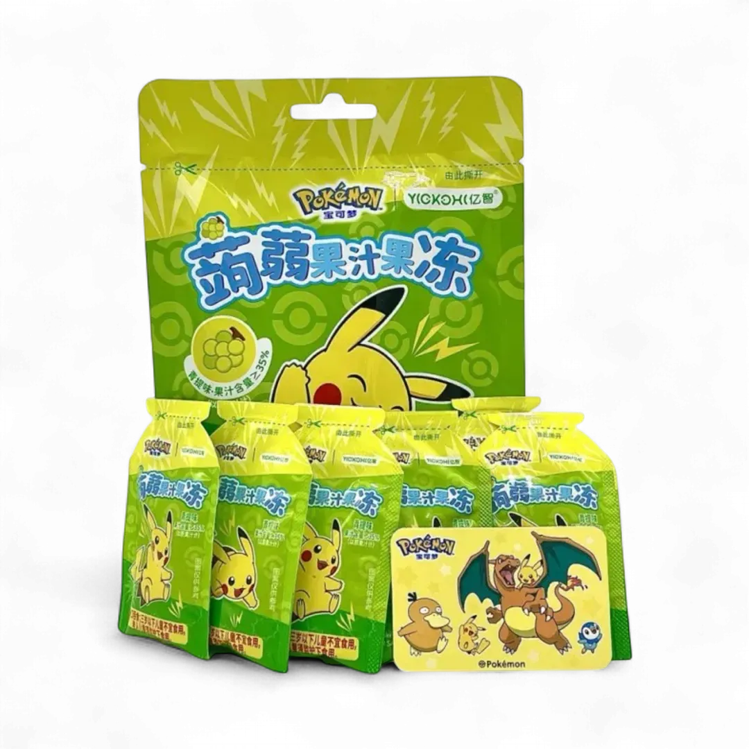Pokemon Konjac Juice Jelly Green Grape Gummy 120g (China)