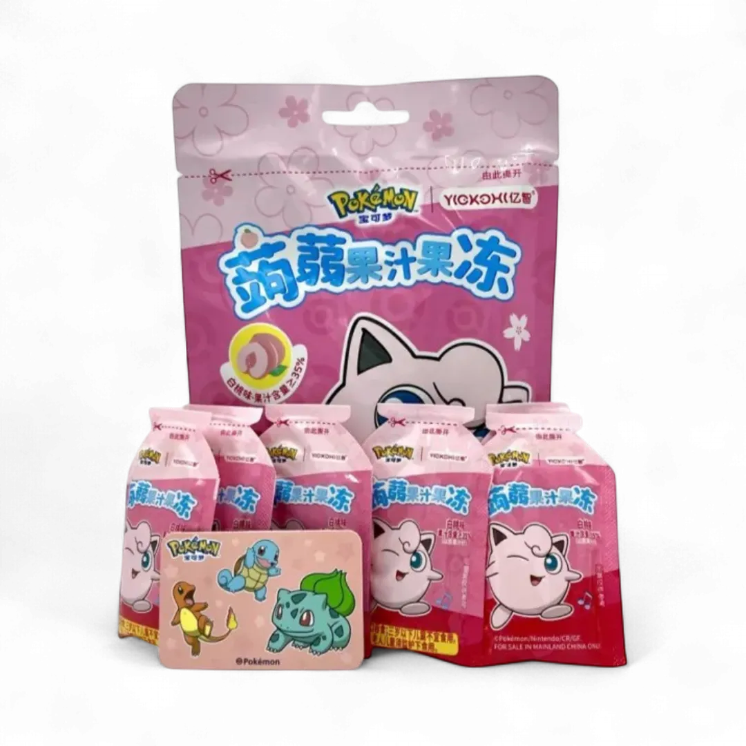 Pokemon Konjac Juice Jelly Peach Gummy 120g (China)