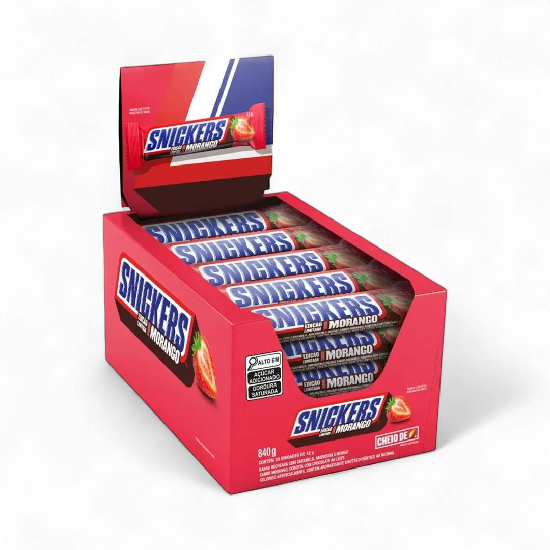 Snickers Morango Chocolate Bar 42g Limited Edition