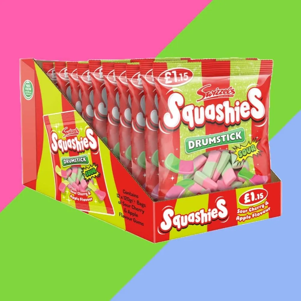 Swizzels Drumstick Squashies Sour Cherry & Apple 120g (UK)