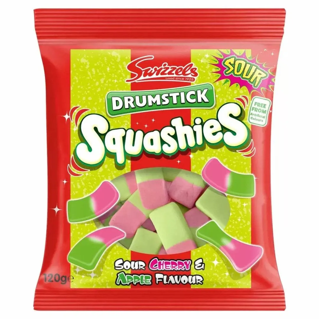 Swizzels Drumstick Squashies Sour Cherry & Apple 120g (UK)