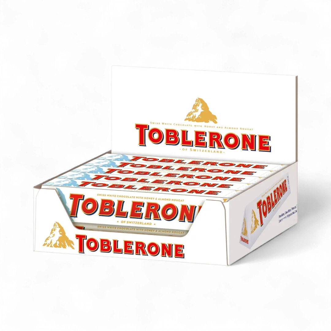 Toblerone White Chocolate w/ Honey & Almond Nougat 100g
