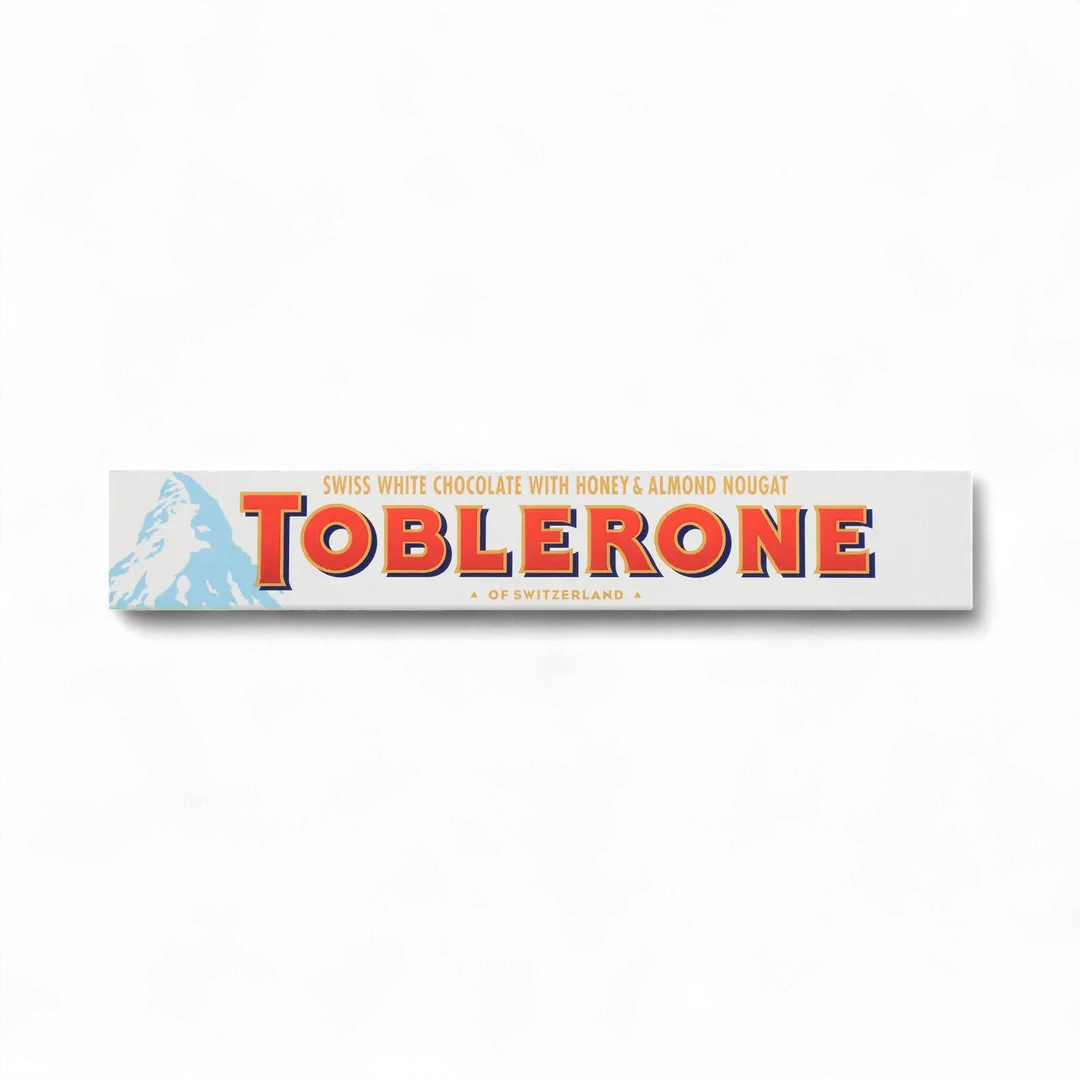 Toblerone White Chocolate w/ Honey & Almond Nougat 100g