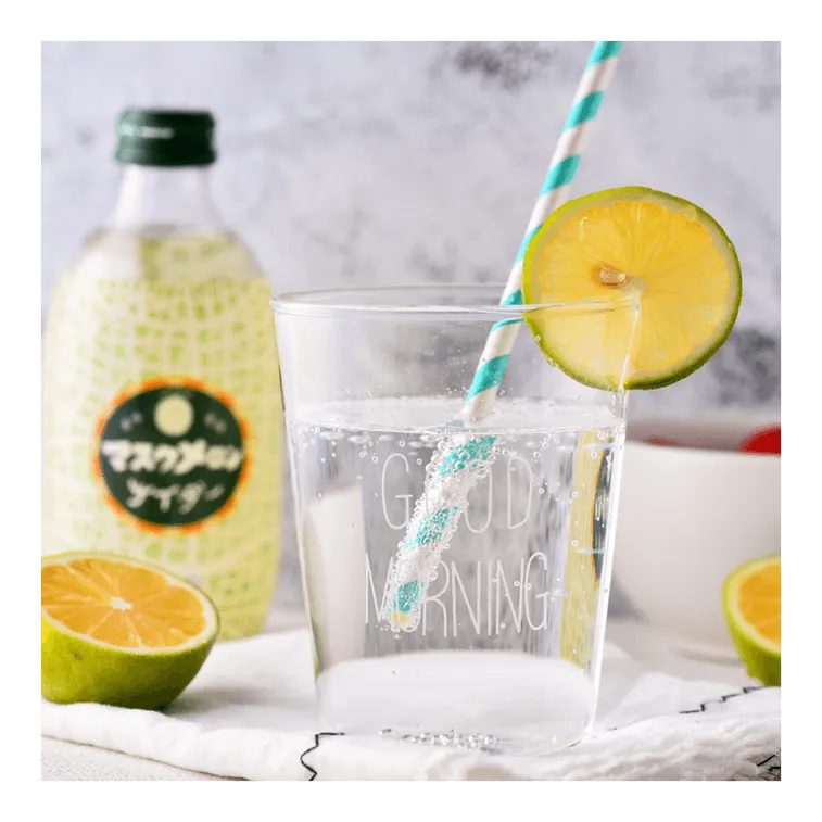 Tomomasu Muskmelon Soda 300ml Glass Bottle (Japan)