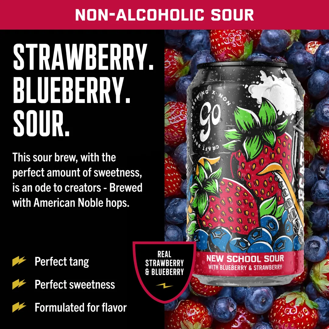 New School Sour - Strawberry & Blueberry - 6 Pack