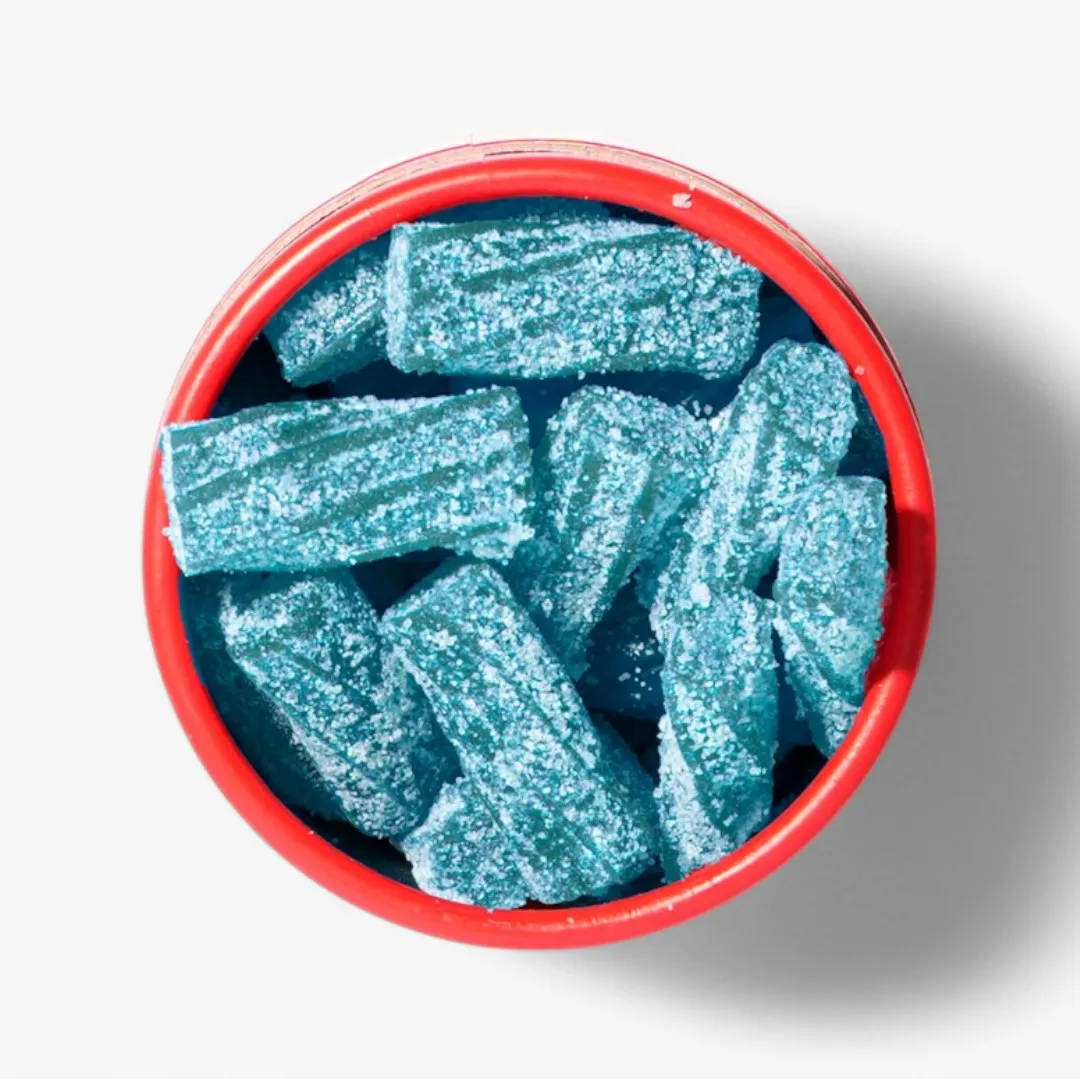Blue Raspberry Sour Licorice Twists - (8oz Tube)