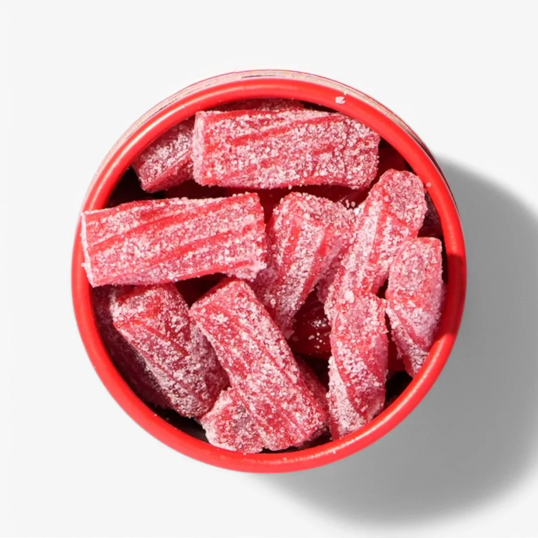 Strawberry Sour Licorice Twists - (8oz Tube)