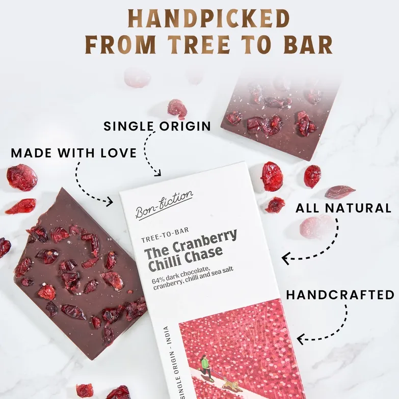 The Cranberry Chilli Chase - 64% Dark Cranberry Chilli Choco