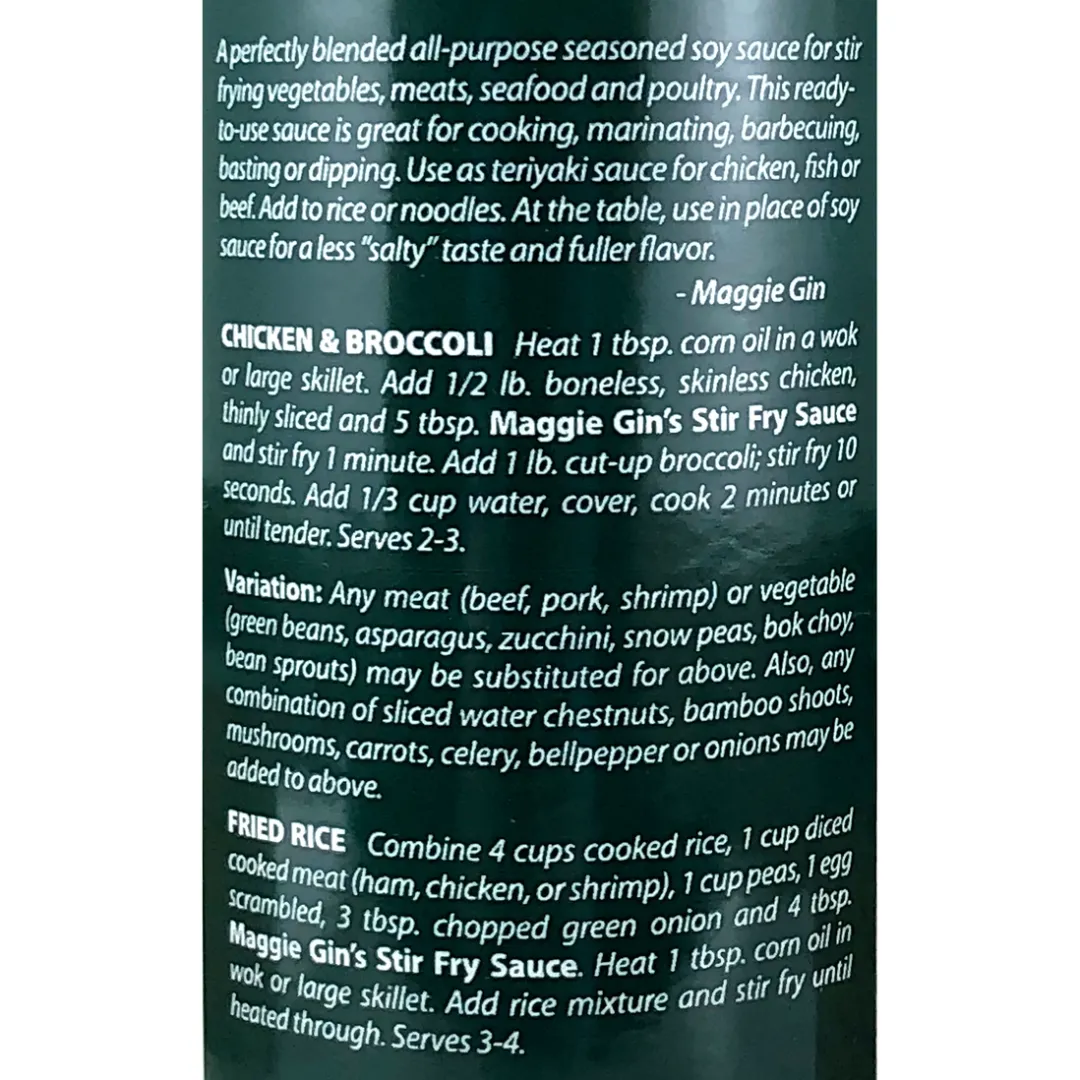 Maggie Gins Traditional Stir Fry Sauce - 13 oz