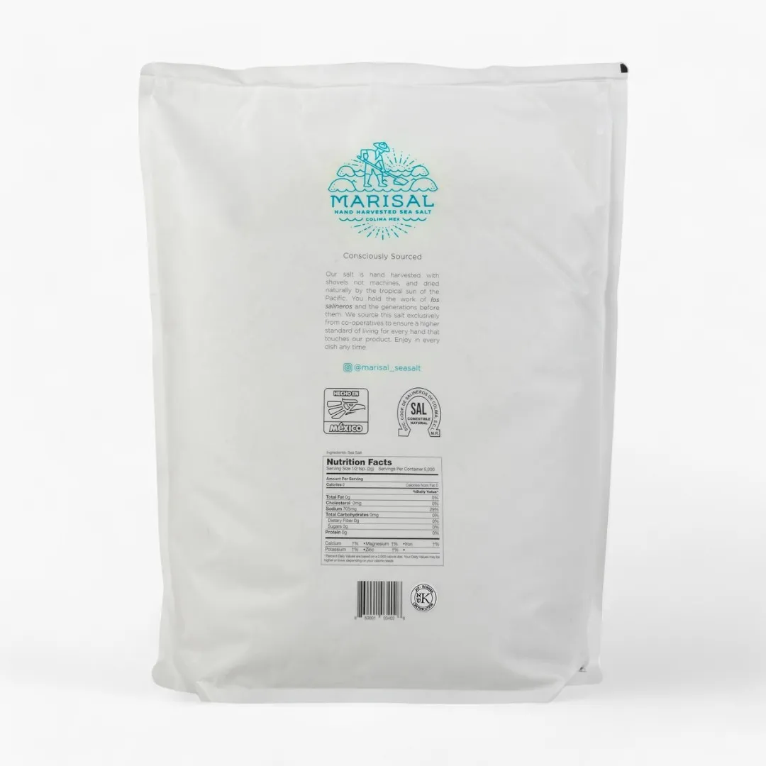 Marisal Hand-Harvested All-Natural Sea Salt, 22 Lbs (10 Kg)