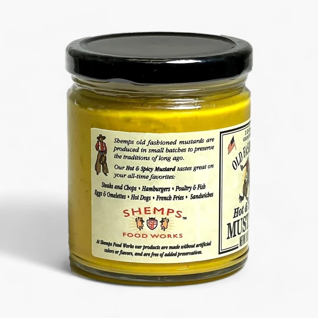Shemps Old Fashioned Hot & Spicy Mustard - 8 oz