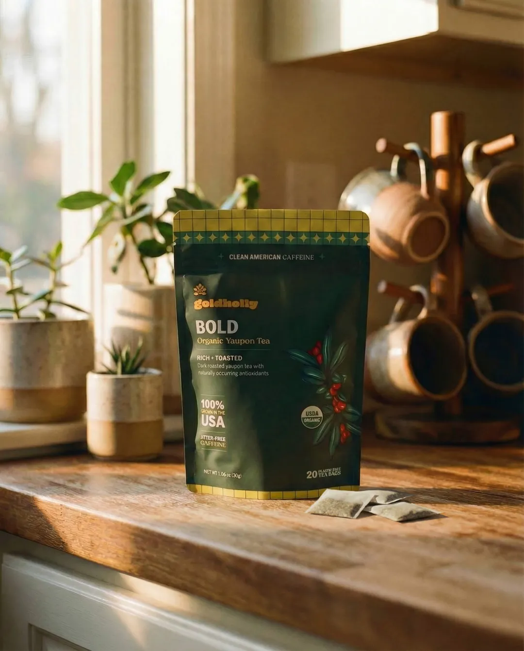 Bold Organic Yaupon Tea • Rich & Toasted