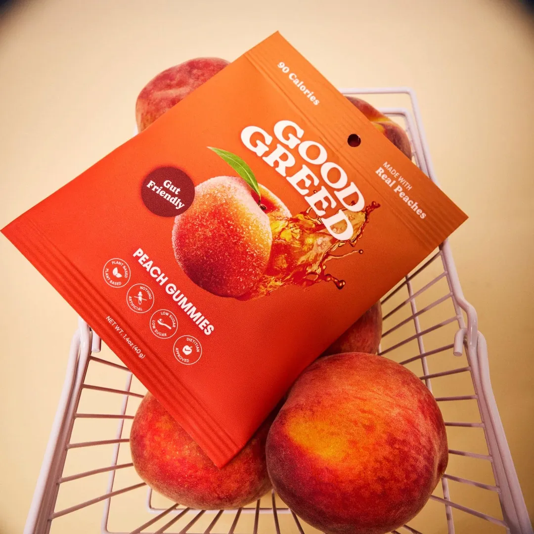 Good Greed Peach Gummy Candy (6 Pack)