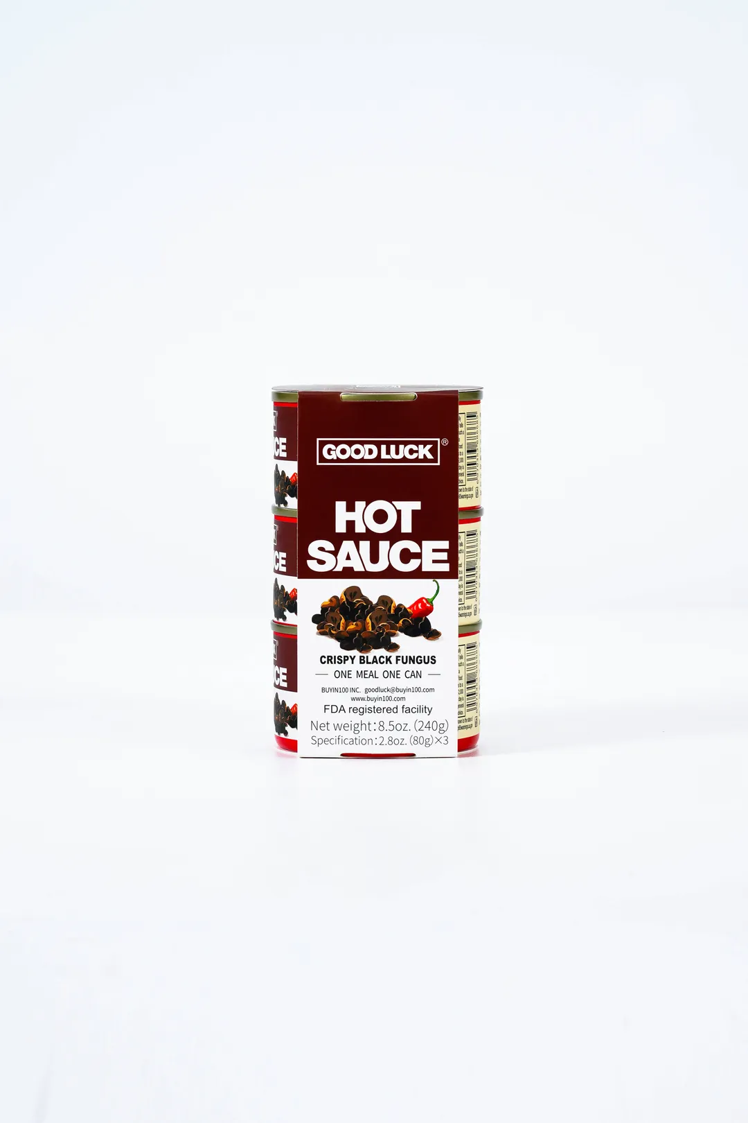 Good Luck Hot Sauce (Crispy Black Fungus) 3 Cans